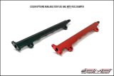 AMS Performance 08-15 Mitsubishi EVO X CNC Machined Aluminum Fuel Rail w/Pulsation Dampener - Red thumbnail 1