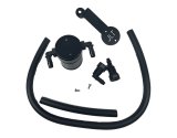 J&L 05-10 Ford Mustang GT/Bullitt/Saleen Passenger Side Oil Separator 3.0 - Black Anodized thumbnail 1