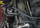 J&L 05-10 Ford Mustang V6 Passenger Side Oil Separator 3.0 - Clear Anodized thumbnail 1