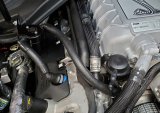 J&L 2020-2022 Ford Mustang GT500 Passenger Side Oil Separator 3.0 - Black Anodized thumbnail 2