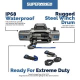 Superwinch 10000 LBS 12V DC 3/8in x 80ft Synthetic Rope SX 10000 Winch thumbnail 8