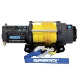 Superwinch 4500 LBS 12V DC 1/4in x 50ft Synthetic Rope Terra 4500SR Winch - Gray Wrinkle thumbnail 2