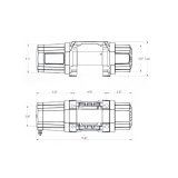 Superwinch 3500 LBS 12V DC 7/32in x 40ft Synthetic Rope Hawse Fairlead SP 35SR Winch thumbnail 7