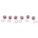 Letric Lighting Royal Flush Mount LED 1in Stl/Red thumbnail 1