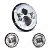 Letric Lighting 7in LED Headlight W/Passing Lamps Chrome thumbnail 1