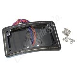 Letric Lighting 99-03 Sportster Perfect Plate Light Black Curved License Plate Frame thumbnail 1
