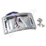 Letric Lighting 04-13 Sportster Perfect Plate Light Chrome Curved License Plate Frame thumbnail 1