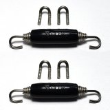 Ticon Industries Black Silicone Titanium Spring Tab and Spring Kit (4 Tabs/2 Springs) - 2 Pack thumbnail 1