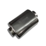 Ticon Industries 2.5in Oval (2.5in Center In / 2.5in Center Out) 17in L Ultralight Titanium Muffler thumbnail 1