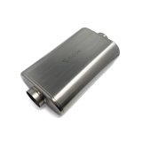 Ticon Industries 17in OAL 3.0in Center In/Out Oval Ultralight Low Profile Titanium Muffler thumbnail 1