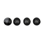 Ford Racing Car Black and Chrome Wheel Cap thumbnail 1