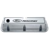 Ford Racing Logo Die-Cast Black Valve Covers Polished thumbnail 1