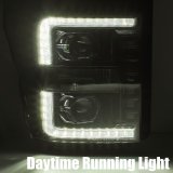 AlphaRex 11-16 Ford F-250 SD PRO-Series Projector Headlights Plank Style Alpha Black w/Seq Signal thumbnail 6