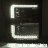 AlphaRex 11-16 Ford F-250 SD PRO-Series Projector Headlights Plank Style Alpha Black w/Seq Signal thumbnail 8