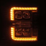 AlphaRex 11-16 Ford F-350 SD NOVA LED Proj Headlights Plank Style Alpha Blk w/Activ Light/Seq Signal thumbnail 4