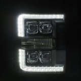 AlphaRex 11-16 Ford F-350 SD NOVA LED Proj Headlights Plank Style Alpha Blk w/Activ Light/Seq Signal thumbnail 5