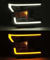 AlphaRex 18-19 Ford F-150 PRO-Series Proj Headlights Plank Style Matte Blk w/Activ Light/Seq Signal thumbnail 9