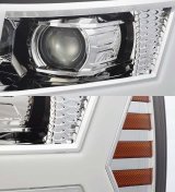 AlphaRex 07-13 Chevy 1500HD PRO-Series Proj Headlights Plank Style Chrome w/Activ Light/Seq Signal thumbnail 4