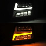 AlphaRex 07-13 Chevy Avalanche NOVA LED Proj Headlights Plank Style Gloss Black w/Activ Light/DRL thumbnail 5