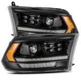 AlphaRex 09-18 Dodge Ram 2500HD LUXX LED Proj Headlights Plank Style Black w/Seq Signal/Smoked DRL thumbnail 2