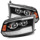 AlphaRex 09-18 Dodge Ram 1500HD PRO-Series Projector Headlights Plank Style Black w/Seq Signal/DRL thumbnail 2
