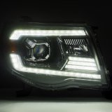 AlphaRex 05-11 Toyota Tacoma LUXX LED Projector Headlights Plank Style Alpha Black w/Activ Light/DRL thumbnail 5