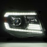 AlphaRex 05-11 Toyota Tacoma LUXX LED Projector Headlights Plank Style Alpha Black w/Activ Light/DRL thumbnail 7