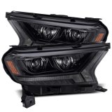 AlphaRex 19-21 Ford Ranger LUXX LED Proj Headlights Plank Style Alpha Black w/Seq Signal/DRL thumbnail 2
