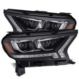AlphaRex 19-21 Ford Ranger LUXX LED Proj Headlights Plank Style Black w/Seq Signal/DRL thumbnail 1