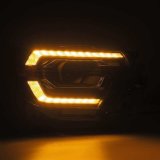 AlphaRex 12-15 Toyota Tacoma LUXX LED Projector Headlights Plank Style Alpha Black w/DRL thumbnail 7