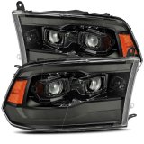 AlphaRex 09-18 Dodge Ram 1500 PRO-Series Projector Headlights Plank Style Alpha Blk w/Seq Signal/DRL thumbnail 2