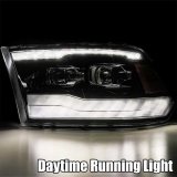 AlphaRex 09-18 Dodge Ram 1500 PRO-Series Projector Headlights Plank Style Alpha Blk w/Seq Signal/DRL thumbnail 4