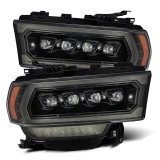 AlphaRex 19-21 Ram 2500 NOVA LED Proj Headlights Plank Style Alpha Blk w/Activ Light/Seq Signal/DRL thumbnail 1