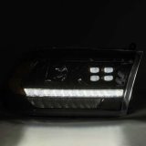 AlphaRex 09-18 Dodge Ram 2500 LUXX LED Proj Headlights Plank Style Black w/Activ Light/DRL thumbnail 6