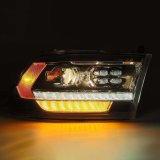 AlphaRex 09-18 Dodge Ram 2500 LUXX LED Proj Headlights Plank Style Black w/Activ Light/DRL thumbnail 9