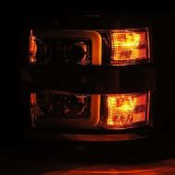 AlphaRex 15-19 Chevy Silverado 2500HD PRO-Series Headlight Plank Chrome w/Activ Light/Seq Signal/DRL thumbnail 4