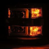AlphaRex 15-19 Chevy Silverado 2500HD PRO-Series Headlight Plank Chrome w/Activ Light/Seq Signal/DRL thumbnail 7