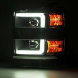 AlphaRex 15-19 Chevy 2500HD PRO-Series Proj Headlights Plank Jet Blk w/Activ Light/Seq Signal/DRL thumbnail 8