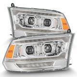 AlphaRex 09-18 Dodge Ram 2500 LUXX LED Proj Headlights Plank Style Chrm w/Activ Light/Seq Signal/DRL thumbnail 1