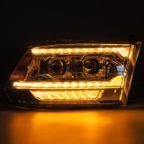 AlphaRex 09-18 Dodge Ram 2500 LUXX LED Proj Headlights Plank Style Chrm w/Activ Light/Seq Signal/DRL thumbnail 4