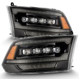 AlphaRex 09-18 Ram 2500 NOVA LED Proj Headlights Plank Style Alpha Blk w/Activ Light/Seq Signal/DRL thumbnail 1