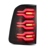 AlphaRex 19-21 Dodge Ram 1500 Luxx-Series LED Tail Lights Black/Red w/Activ Light/Seq Signal thumbnail 3