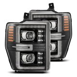 AlphaRex 08-10 Ford F250-550 LUXX-Series LED Projector Headlights Black w/Activ Light/Seq Signal thumbnail 2