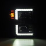 AlphaRex 08-10 Ford F250-550 LUXX-Series LED Projector Headlights Black w/Activ Light/Seq Signal thumbnail 6