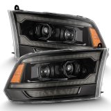 AlphaRex 09-18 RAM 1500 PRO-Series Proj Headlights Alpha-Black w/Sequential Signal & Top/Middle DRL thumbnail 2