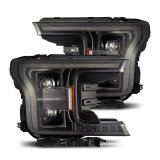 AlphaRex 18-20 Ford F150 PRO-Series Headlight Alpha Black w/ Seq Signal & DRL thumbnail 1