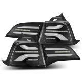AlphaRex 20-22 Tesla Model Y PRO-Series LED Tail Lights Jet Black w/Seq Sig thumbnail 1