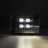 AlphaRex 05-07 Ford Super Duty/Excursion NOVA-Series LED Projector Headlights Alpha-Blk w/Activ Ligh thumbnail 3