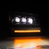 AlphaRex 03-06 Chevy Silverado 1500/2500HD/3500HD/Avalanche Alpha-Black NOVA LED Proj Headlights thumbnail 5
