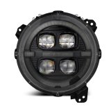 AlphaRex 18-23 Jeep Wrangler JL/Gladiator JT LED Proj Headlights Alpha-Blk w/ Activ Light/Seq Signal thumbnail 1